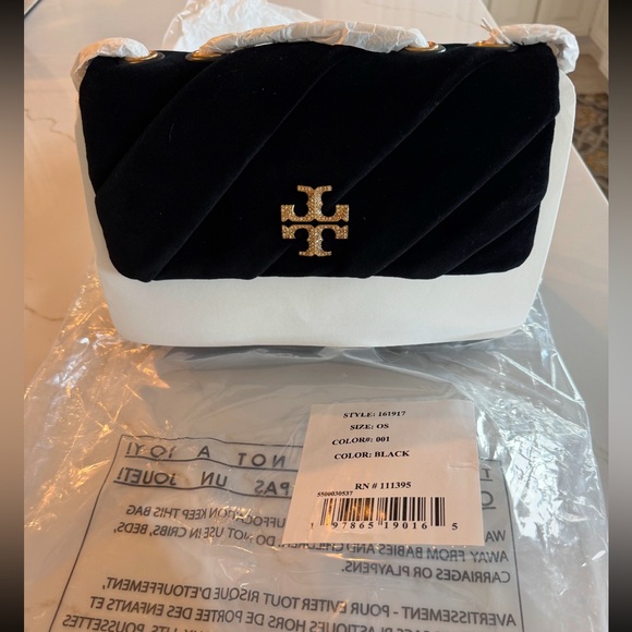 Tory Burch NWT Kira Small Velvet Convertible Crossbody Bag - Picture 6 of 8